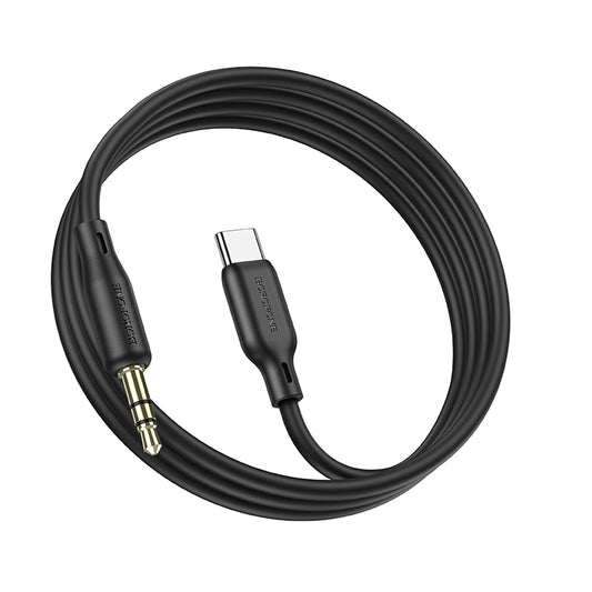 Audio Cable 3.5mm - USB-C Borofone BL18, 1m, Black 