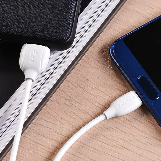 Data and Charging Cable USB-A - USB-C Borofone Benefit BX19, 18W, 1m, White