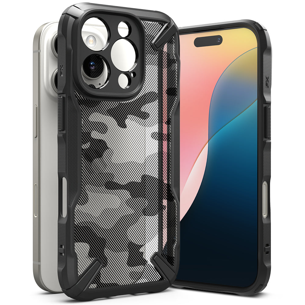 Case for Apple iPhone 16 Pro Max, Ringke, Fusion X Camo, Black 